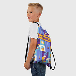 Рюкзак-мешок Инженер паттерн, цвет: 3D-принт — фото 2