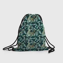 Рюкзак-мешок Листья в 3D абстракция, цвет: 3D-принт