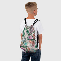 Рюкзак-мешок Color floral pattern Expressionism Summer, цвет: 3D-принт — фото 2
