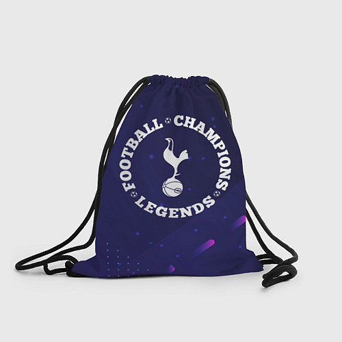 Мешок для обуви Символ Tottenham и круглая надпись Football Legend / 3D-принт – фото 1