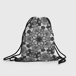 Мешок для обуви Черно-белый геометрический мозаичный узор