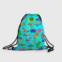 Рюкзак-мешок PREHISTORIC DINOSAURS, цвет: 3D-принт