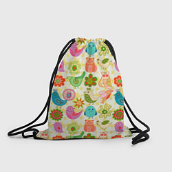 Рюкзак-мешок COLORFUL BIRDS, цвет: 3D-принт