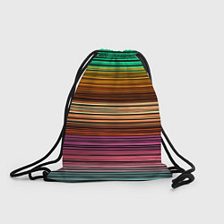 Рюкзак-мешок Multicolored thin stripes Разноцветные полосы, цвет: 3D-принт
