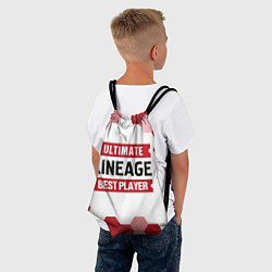 Рюкзак-мешок Lineage: красные таблички Best Player и Ultimate, цвет: 3D-принт — фото 2
