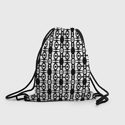 Рюкзак-мешок Черно-белый современный узор, цвет: 3D-принт