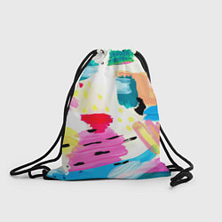 Рюкзак-мешок Всплески красок Лето, цвет: 3D-принт