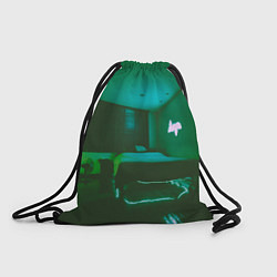 Рюкзак-мешок Неоновая спальня - Зелёный, цвет: 3D-принт