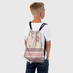 Рюкзак-мешок Коричневые полосы на кремовом фоне stripes cream c, цвет: 3D-принт — фото 2