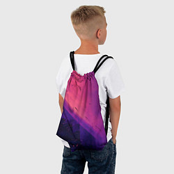 Рюкзак-мешок Неоновая пыль и лучи - Тёмно-розовый, цвет: 3D-принт — фото 2