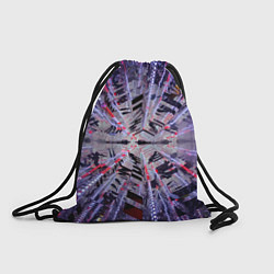 Рюкзак-мешок Неоновый абстрактный коридор - Фиолетовый, цвет: 3D-принт