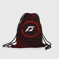 Рюкзак-мешок Символ Need for Speed и краска вокруг на темном фо, цвет: 3D-принт