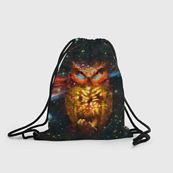 Рюкзак-мешок Космический взгляд совы, цвет: 3D-принт