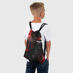 Рюкзак-мешок SCI-FI GLITCH - КРАСНЫЙ ГЛИТЧ, цвет: 3D-принт — фото 2