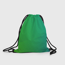 Рюкзак-мешок Зелено-голубой градиент, цвет: 3D-принт