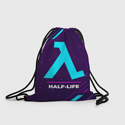 Мешок для обуви Символ Half-Life в неоновых цветах на темном фоне
