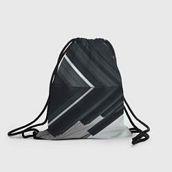 Рюкзак-мешок Абстрактные геометрические линии - Белый, цвет: 3D-принт