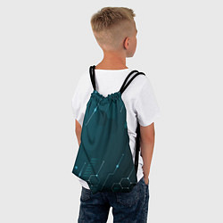 Рюкзак-мешок Голубой цифровой фон, цвет: 3D-принт — фото 2