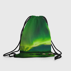 Рюкзак-мешок Абстрактное полярное сияние - Зелёный, цвет: 3D-принт
