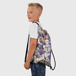 Рюкзак-мешок Цветы Синего Сада, цвет: 3D-принт — фото 2