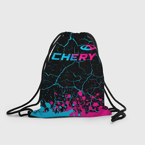 Мешок для обуви Chery - neon gradient: символ сверху / 3D-принт – фото 1