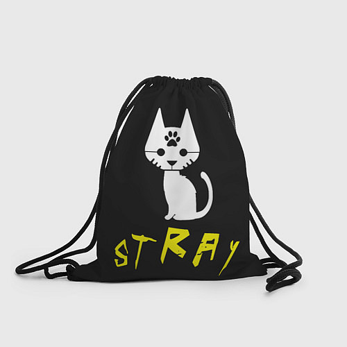 Мешок для обуви Stray - киберпанк кот в минимализме / 3D-принт – фото 1