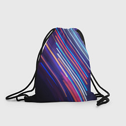 Рюкзак-мешок Неоновое множество разноцветных фонарей во тьме, цвет: 3D-принт