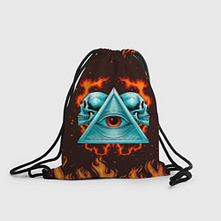 Рюкзак-мешок Всевидящее око Лучезарная дельта, цвет: 3D-принт