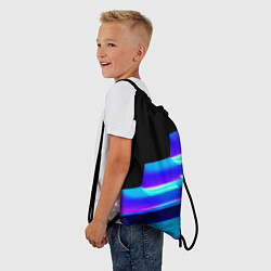 Рюкзак-мешок Яркие неоновые линии, цвет: 3D-принт — фото 2