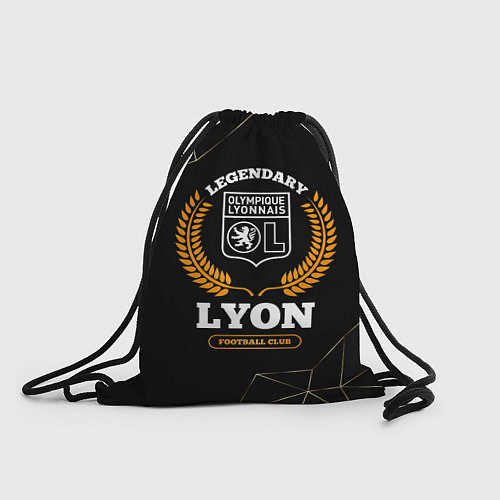 Мешок для обуви Лого Lyon и надпись legendary football club на тем / 3D-принт – фото 1