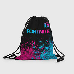 Рюкзак-мешок Fortnite - neon gradient: символ сверху, цвет: 3D-принт