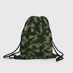 Рюкзак-мешок Камуфляж зелёного цвета, цвет: 3D-принт