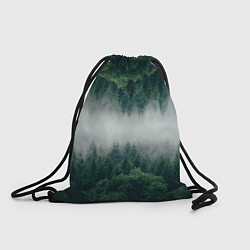 Рюкзак-мешок ЗЕРКАЛЬНЫЙ ТУМАННЫЙ ЛЕС, цвет: 3D-принт