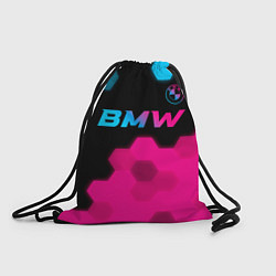 Мешок для обуви BMW - neon gradient: символ сверху