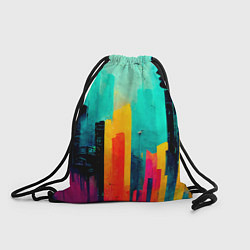 Рюкзак-мешок Уличный гранж стиль, цвет: 3D-принт