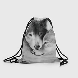 Рюкзак-мешок Love: Волк и волчица, цвет: 3D-принт