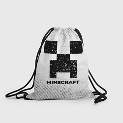 Мешок для обуви Minecraft с потертостями на светлом фоне
