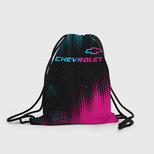 Мешок для обуви Chevrolet - neon gradient: символ сверху / 3D-принт – фото 1