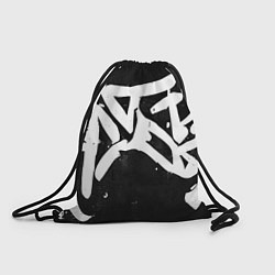 Рюкзак-мешок Иероглифы в стиле граффити, цвет: 3D-принт