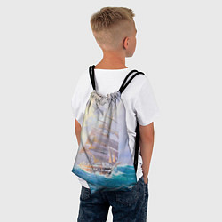 Рюкзак-мешок Фрегат в штормовом океане, цвет: 3D-принт — фото 2