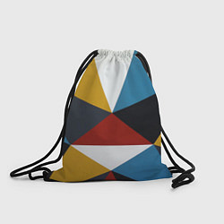 Рюкзак-мешок Абстрактный набор разноцветных геометрических фигу, цвет: 3D-принт