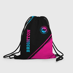 Рюкзак-мешок Brighton - neon gradient: символ и надпись вертика, цвет: 3D-принт