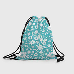 Рюкзак-мешок Нежный цветочный паттерн, цвет: 3D-принт