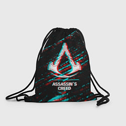 Мешок для обуви Assassins Creed в стиле glitch и баги графики на т