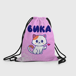Рюкзак-мешок Вика кошечка с сердечком, цвет: 3D-принт