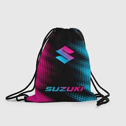 Мешок для обуви Suzuki - neon gradient: символ сверху надпись сниз