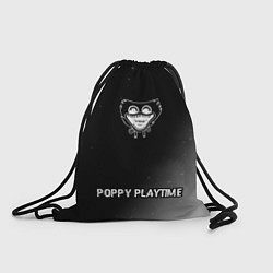 Мешок для обуви Poppy Playtime glitch на темном фоне: символ сверх