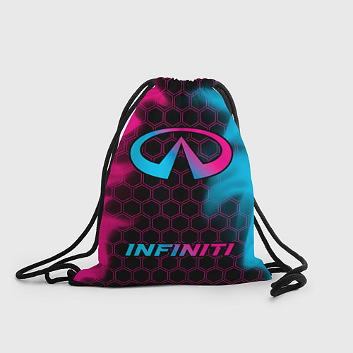 Мешок для обуви Infiniti - neon gradient: символ, надпись / 3D-принт – фото 1