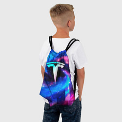 Рюкзак-мешок Tesla неоновый космос, цвет: 3D-принт — фото 2