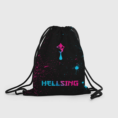 Мешок для обуви Hellsing - neon gradient: символ, надпись / 3D-принт – фото 1